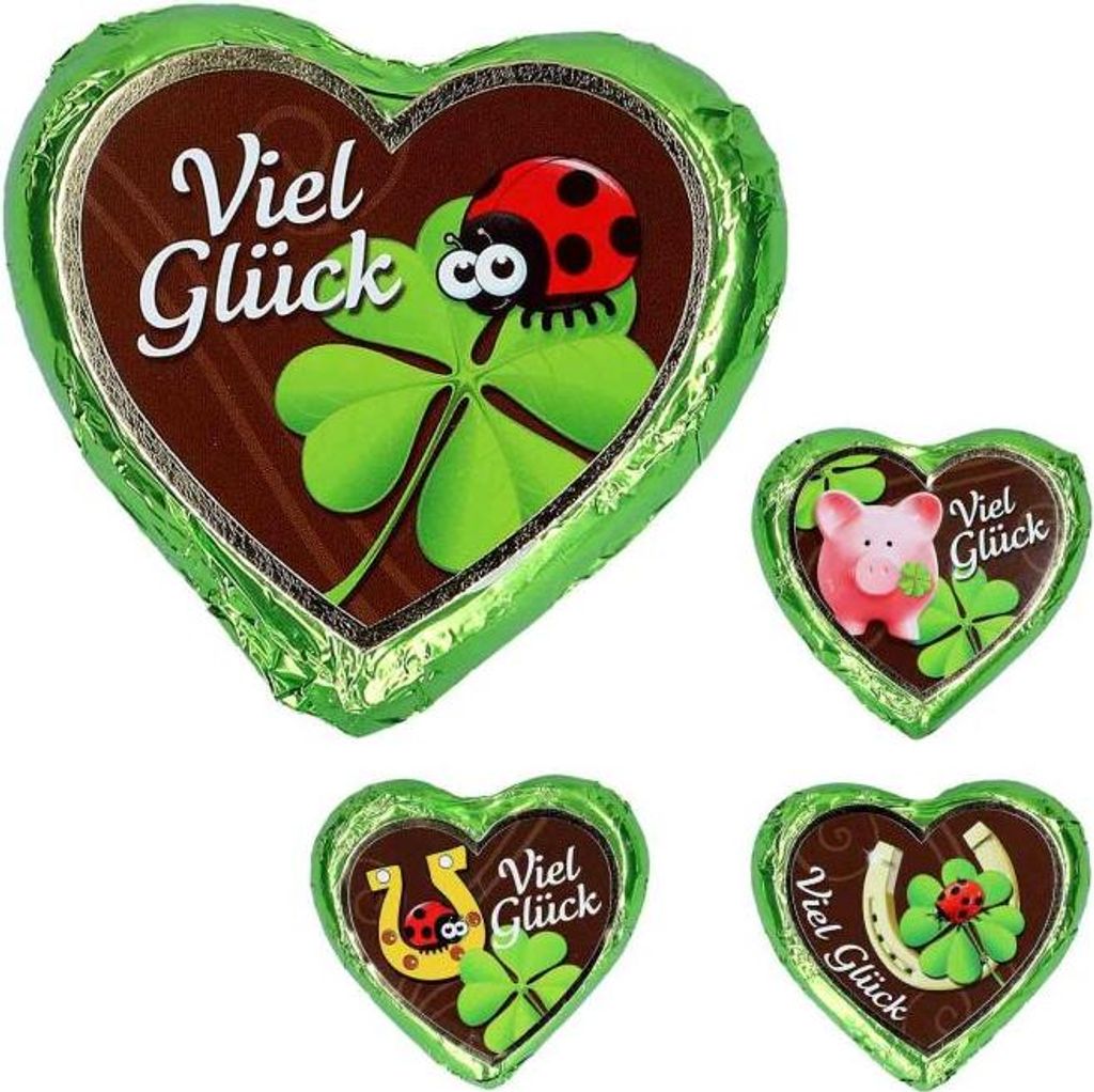 Günthart 4 Pralinenherzen  Viel Glück Produktbild 