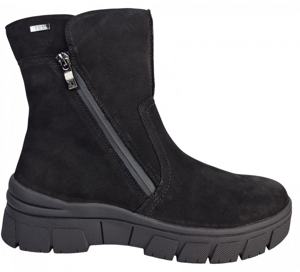 Caprice Damenschuhe Reißverschluss Schaftstiefel Schwarz Freizeit, Schuhgröße:41 EU