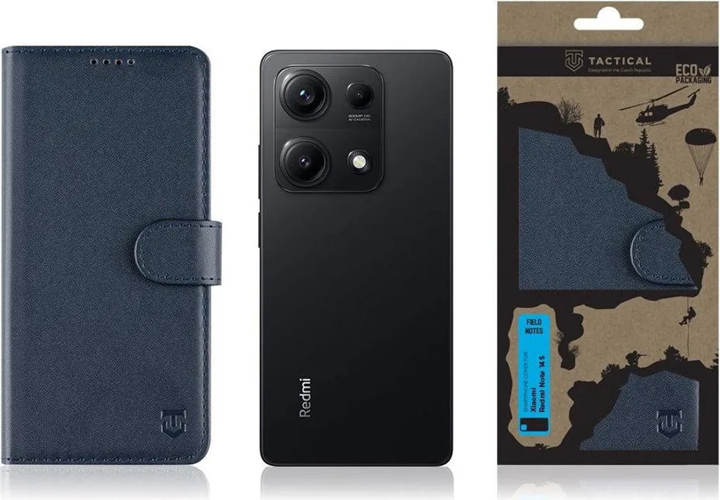 Cahier de notes tactique rigide Xiaomi Redmi Note 14S Bleu - Antichoc - 3