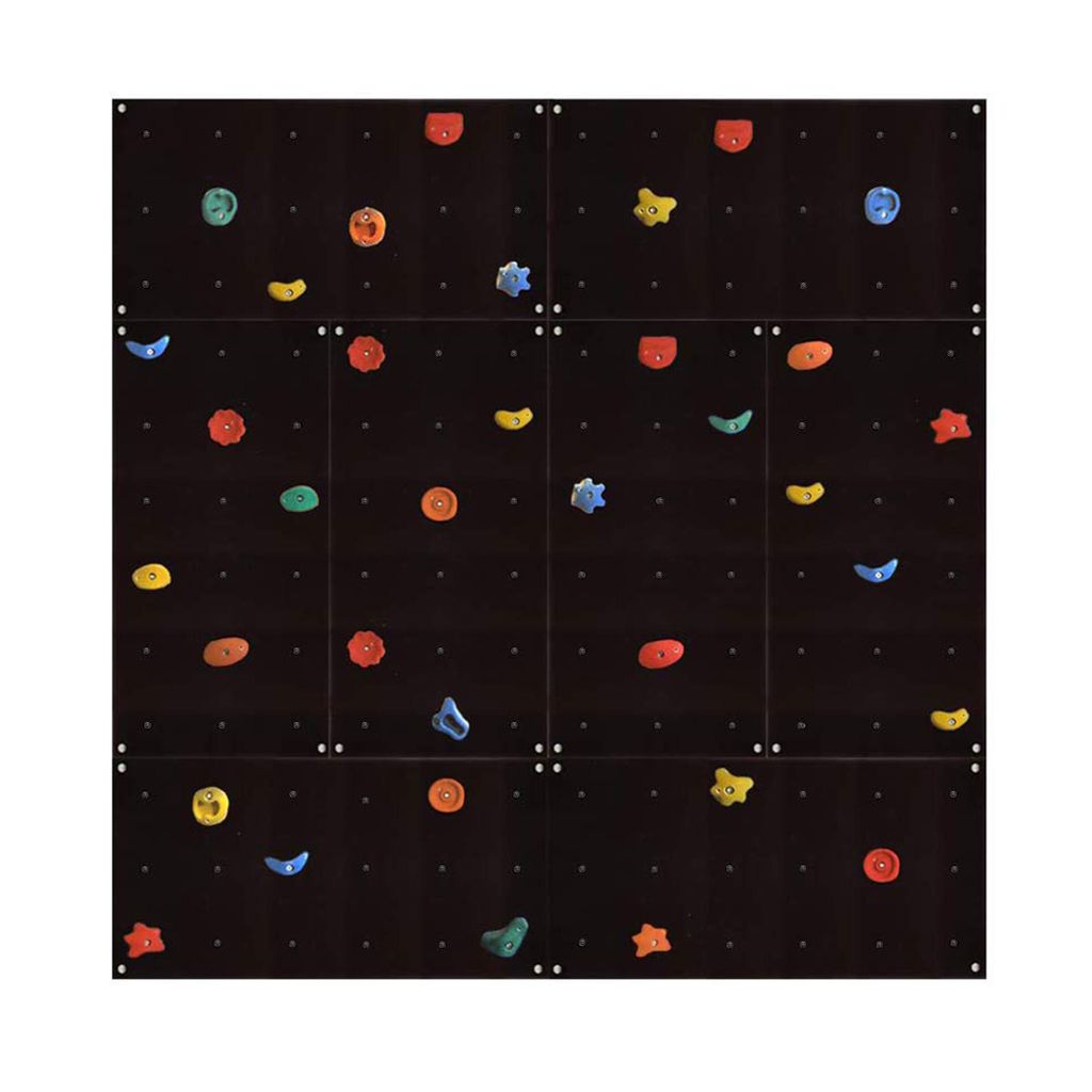 Kletterwand Outdoor mit bunten Klettersteinen und Montagematerial für Kinder und Erwachsene Größe: 8 Platten (5,20 m²)