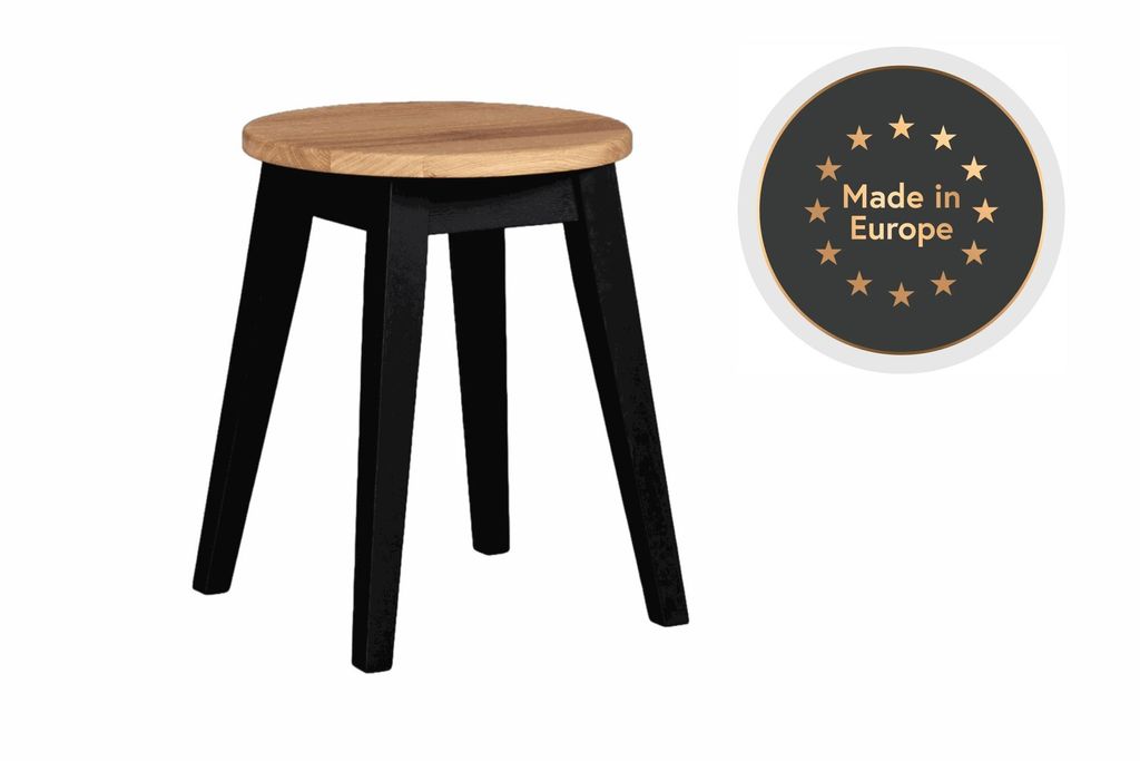 Hocker in Schwarz-Mix