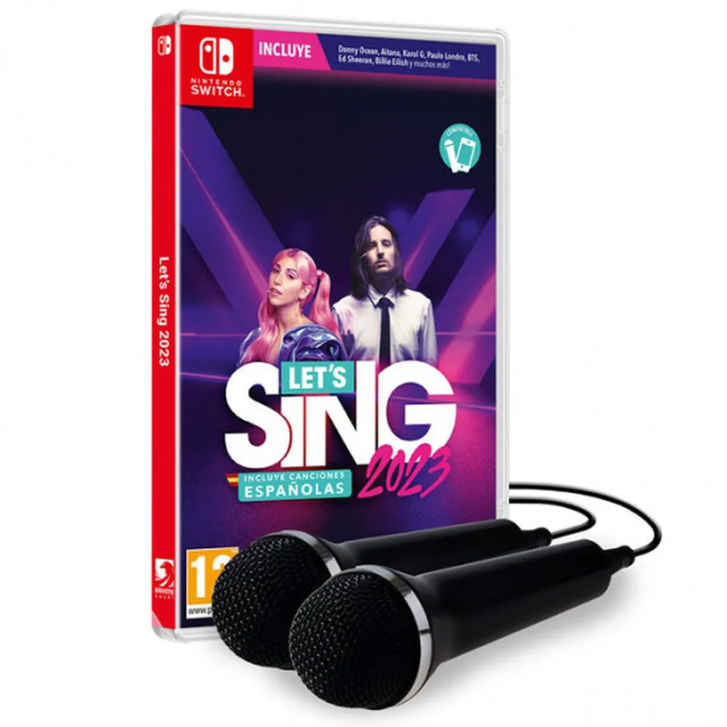 Let's Sing 2023 Nintendo Switch Bundle 2 Mic Argento | Karaoke Party PAL