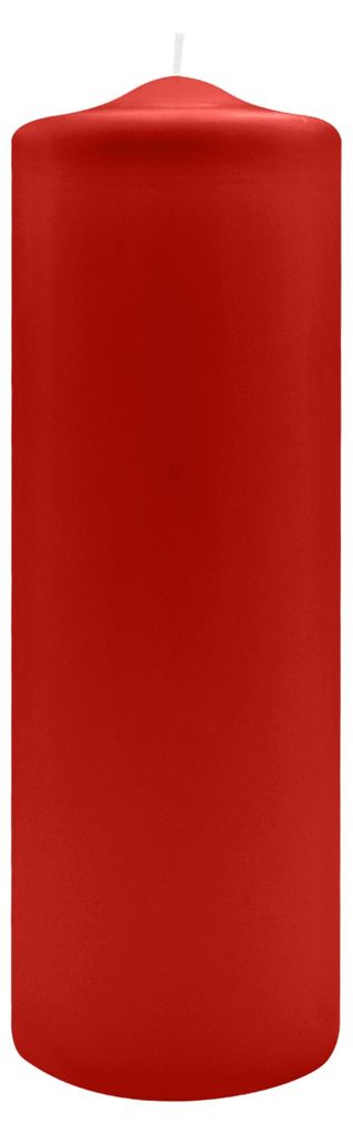 Spitzkopf Stumpen Kerzen Weihnachtsrot 30 x Ø 10 cm, 6 Stück