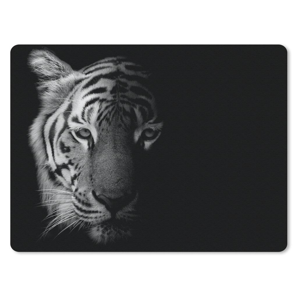 MuchoWow® Mauspad Mousepad Tiger - Tiere - Wild - Schwarz - Produktbild 