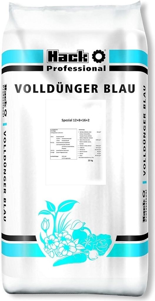 Hack Profi Volldünger Blau Spezial Blau-Dünger NPK 12+8+16 +2 25 kg