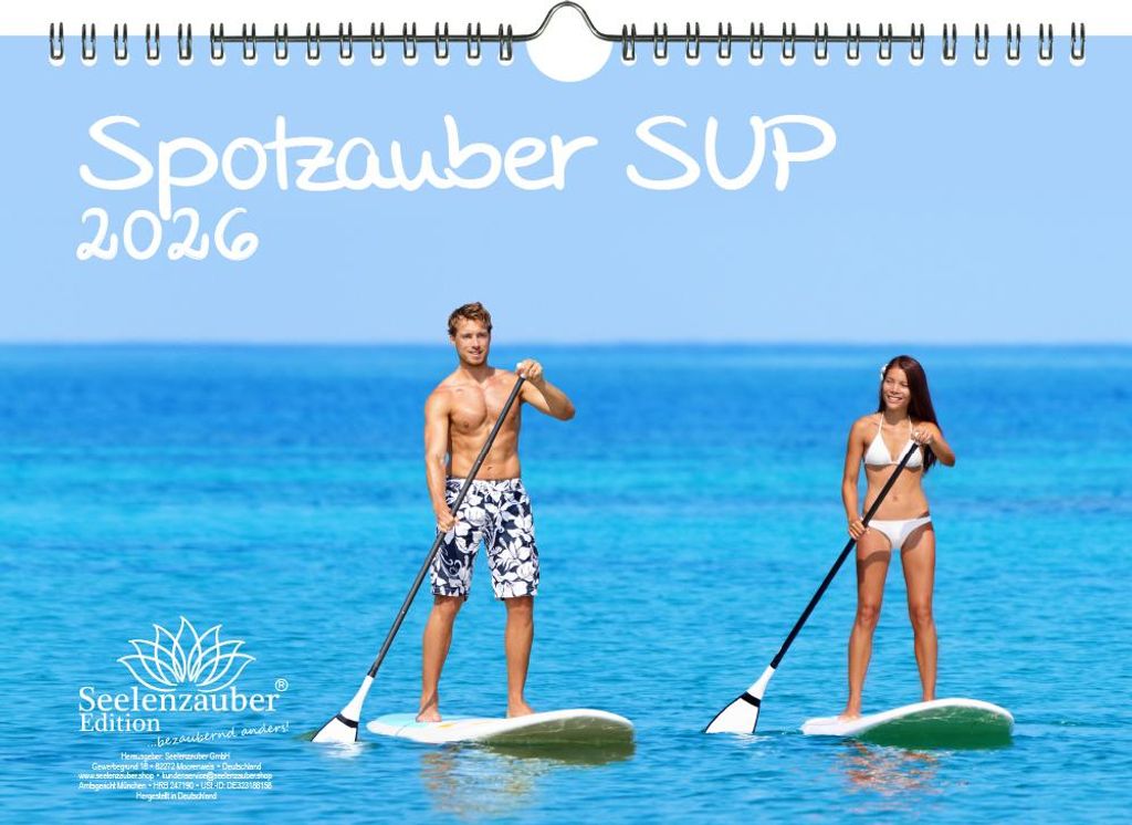 Sportzauber SUP DIN A4 Kalender für 2026 Freizeit Sport See