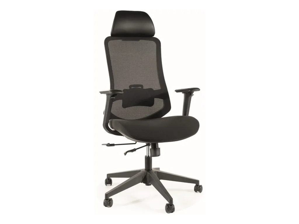 Chaise de bureau NALINI noire pour ordinateur et espace de coworking