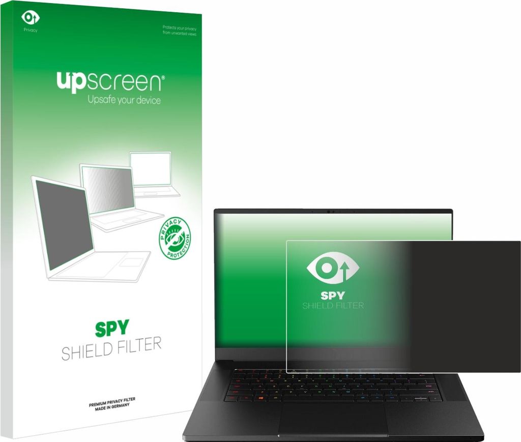 upscreen Blickschutzfilter für Razer Blade 15 Advanced 2021 Anti-Spy Privacy Filter Sichtschutz Blaulicht-Schutz