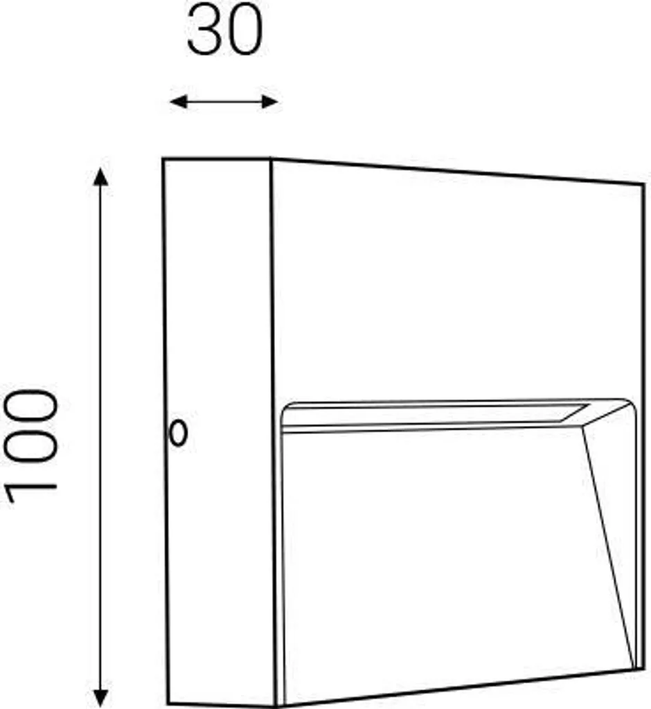 Luminaire LED étanche IP54 STEP ON Q S carré à faisceau dirigé vers bas