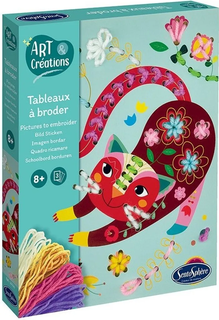 Activité manuelle enfant broderie animaux pour stimuler la patience