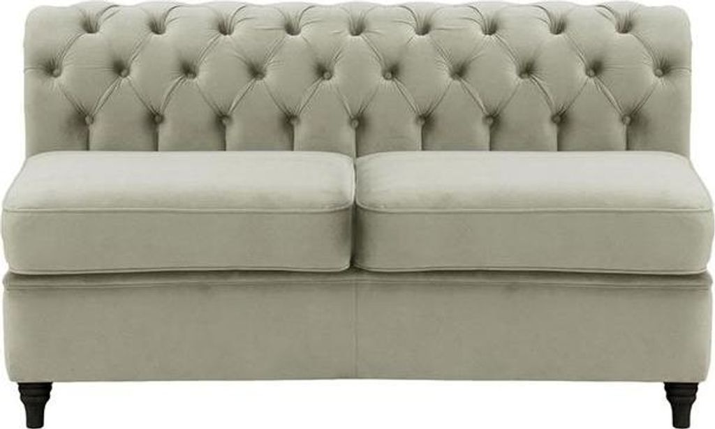 Chesterfield Modul - Innenelement, zweisitzig (2CP)-Velluto 15-black