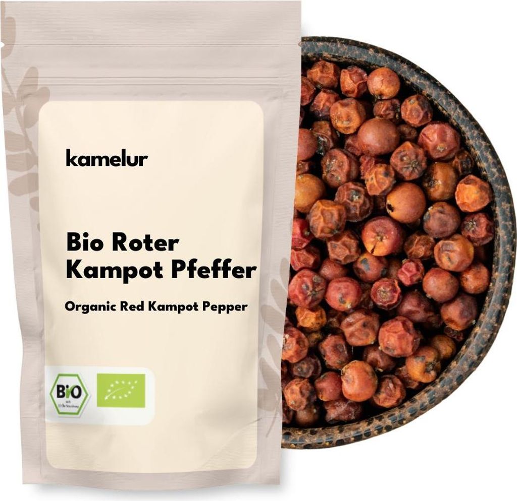 Kamelur Bio Roter Kampot Pfeffer 600 g