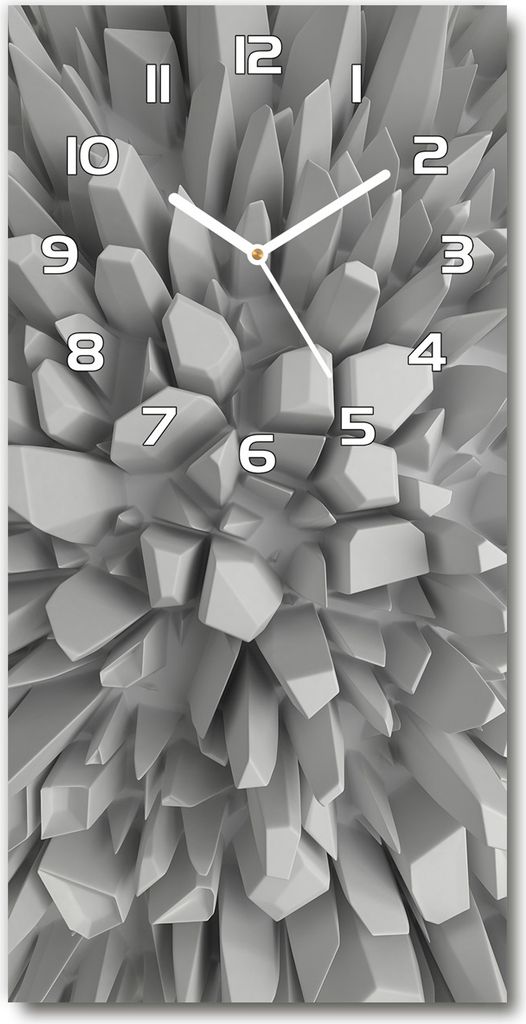 Wanduhr aus Glas – 30x60 cm - Glasbild - Glasuhr - Gehärtetes Glas -3D-Abstraktion