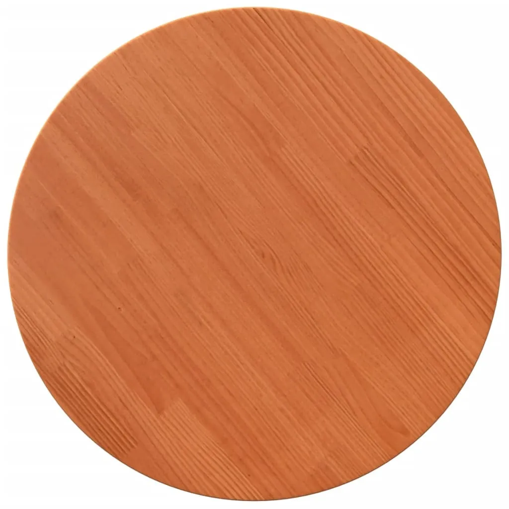 Piano d'appoggio rotondo marrone cera Ø60x2,5 cm in legno di pino massiccio