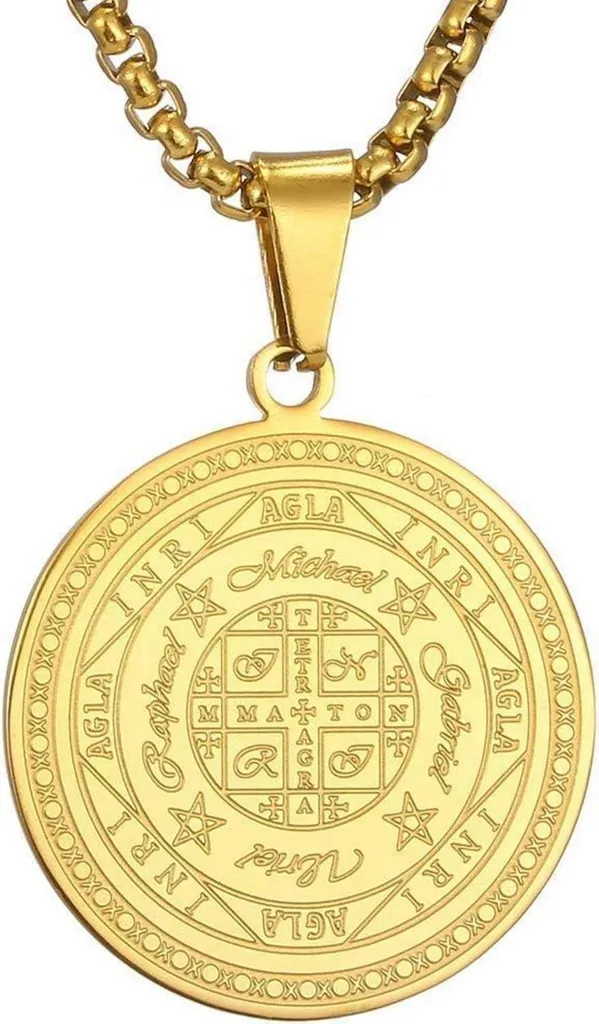 Il Segreto dei 7 Arcangeli: Collana AFSTALR Sigillo di Salomone Uomo