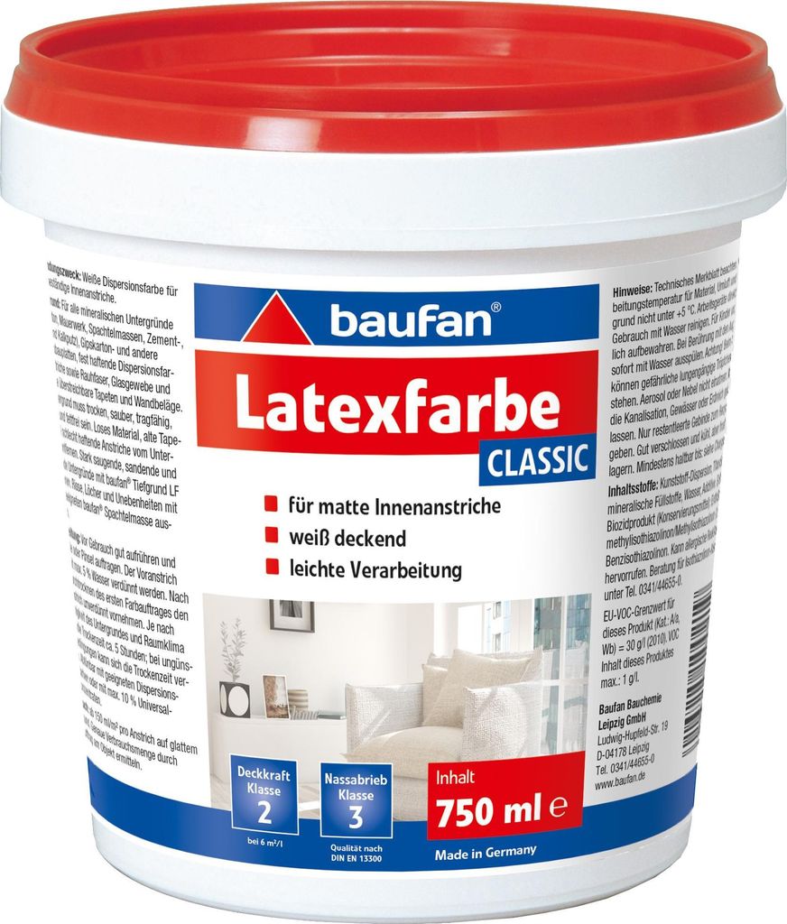 Baufan Latexfarbe classic 750 ml 100219 Produktbild 