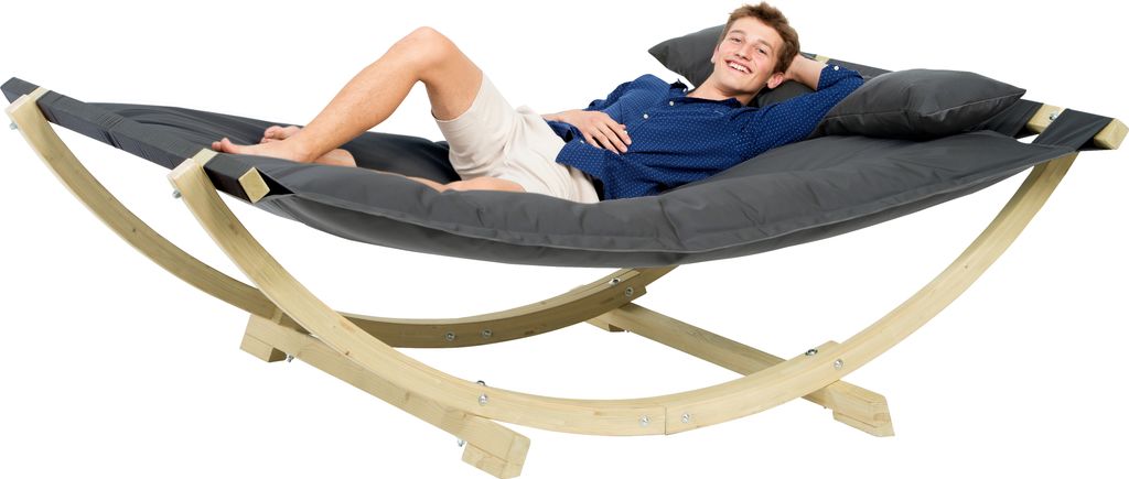 Lounge Bed anthracite - Schwebebett für den Garten Produktbild 