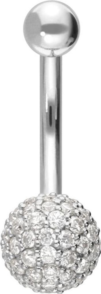 Bauchnabelpiercing 18 Karat Gold Bananabell MULTI-MOISSANIT
