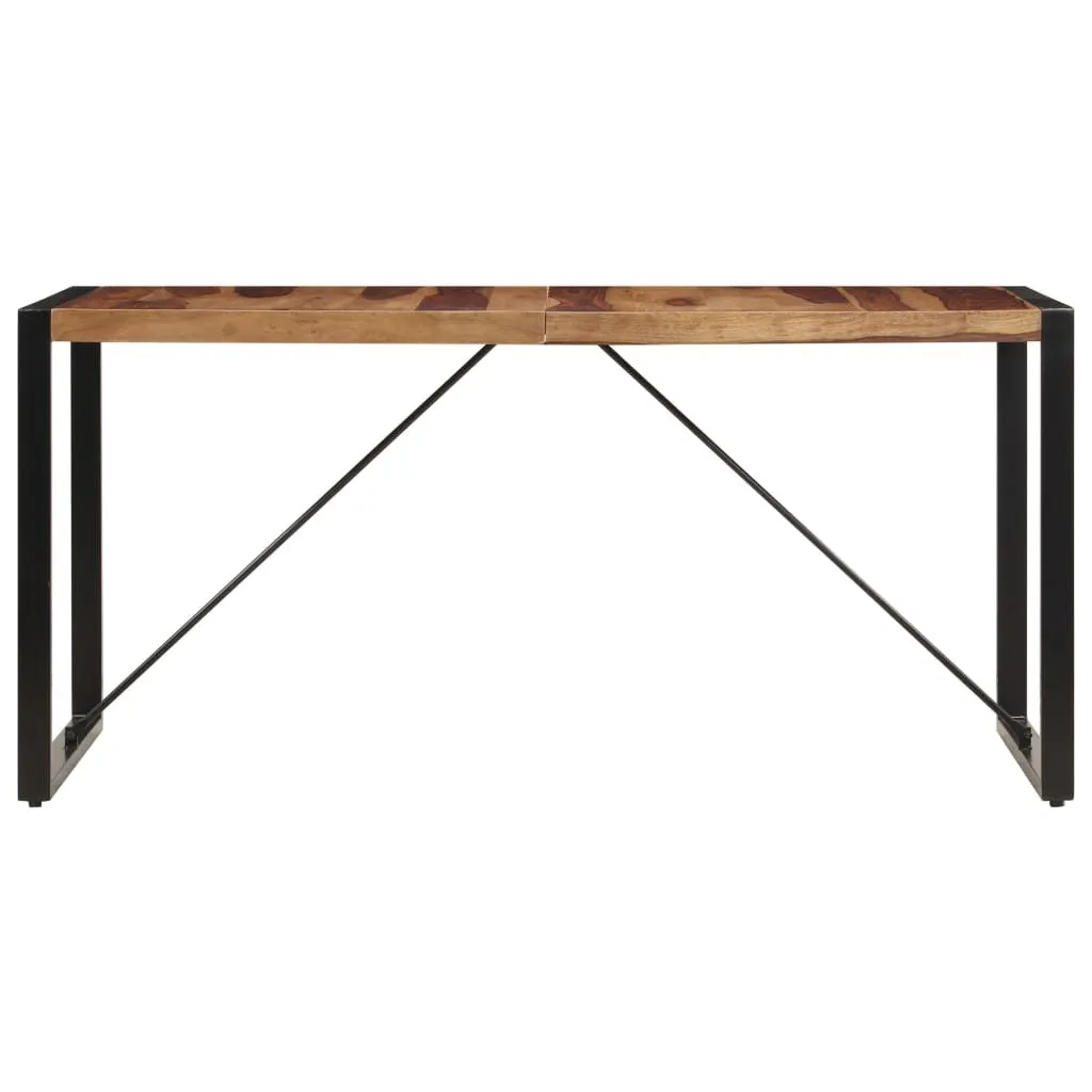 Table de salle à manger stable en bois massif 140 cm sans vacillement