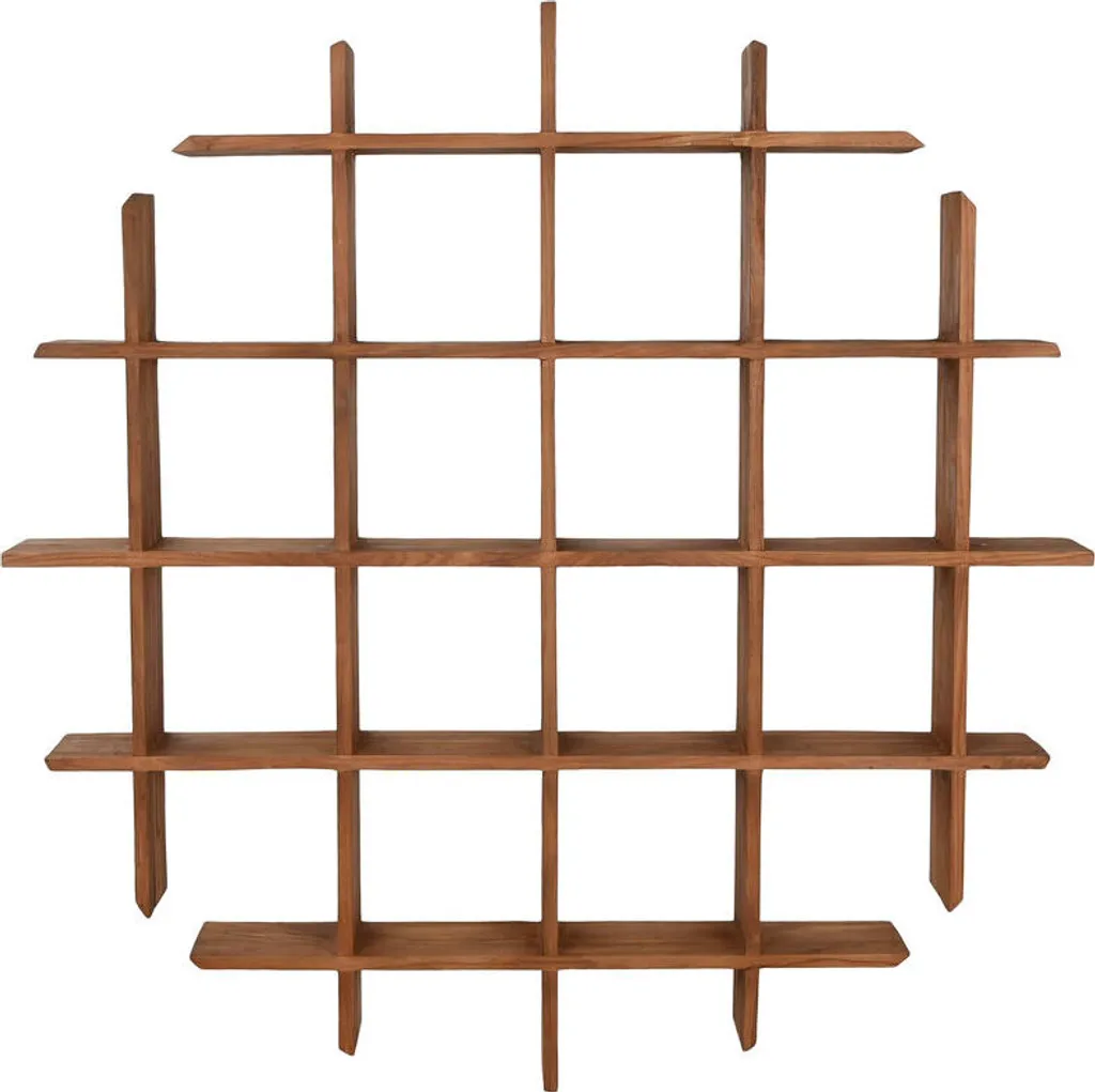 Étagère en teck massif 120cm Home ESPRIT - Finition bois naturelle