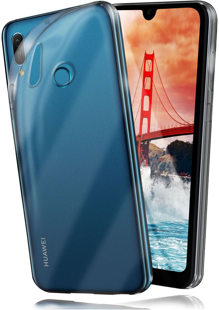 moex Aero Case kompatibel mit Huawei Y6 (2019) - Hülle aus Silikon transparent dünn, Klar