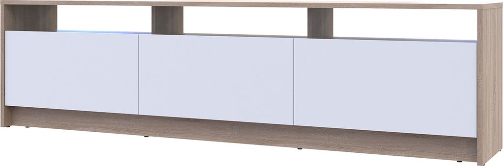 nabbi Fernsehtisch Ulfet U3 - Dub-Sonoma / Weiß