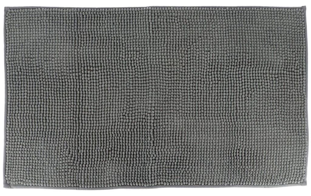 TENDANCE | Badvorleger - Badezimmerteppich - Duschvorleger - 45 x 75 cm - grau - 100% Mikrofaser - Badematte - Dekorativ - Badezimmer