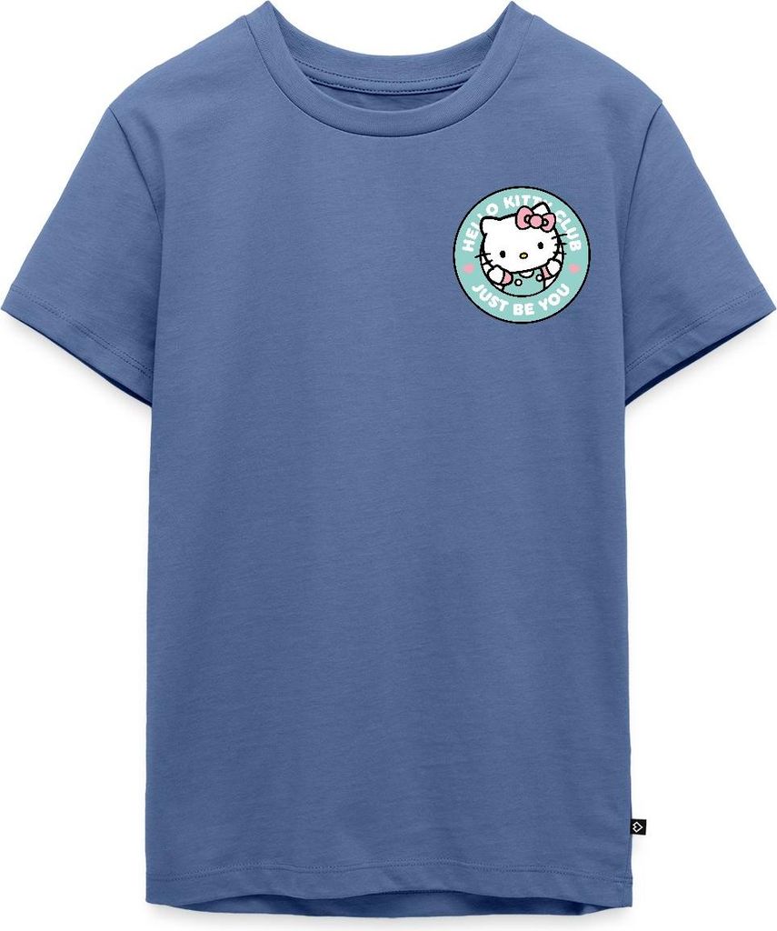 Spreadshirt Hello Kitty Club Just Be You Teenager Premium T-Shirt, 158/164 (12 Jahre), Taubenblau