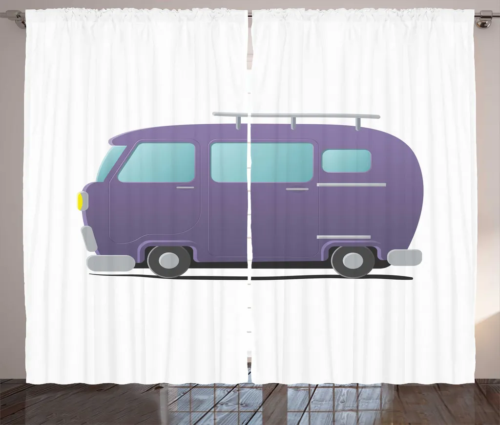 Rideau pour chambre d'enfant ou bureau motif vieux camion 280 cm