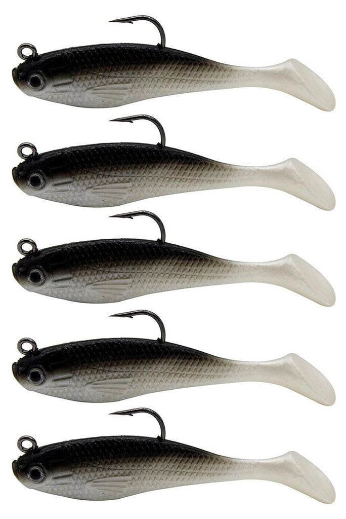 1/3/5 Stück 8 cm/9,25 g weicher Angelköder mit Haken, im Dunkeln leuchtend, PVC, bionischer künstlicher Schwimmköder, Süßwasser- und Salzwass...