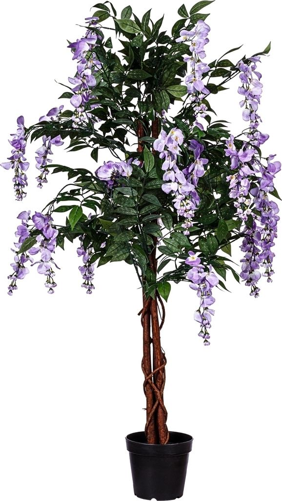 PLANTASIA Kunstpflanze Wisteria Baum Violett 120 cm