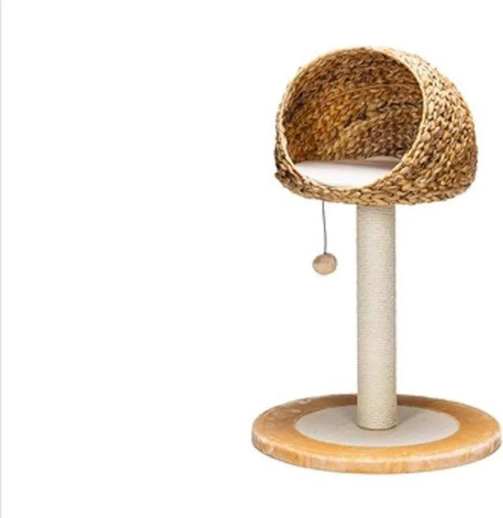 Arbre à chat beige 93 cm - Design lavable et robuste diamètre 56 cm