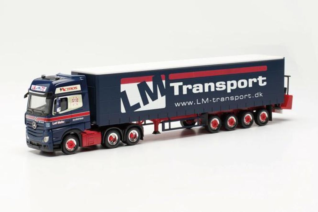Herpa LKW MB Actros 11 Bigspace Ga-KSZ Leif Möller Mitnahmestapler 316330