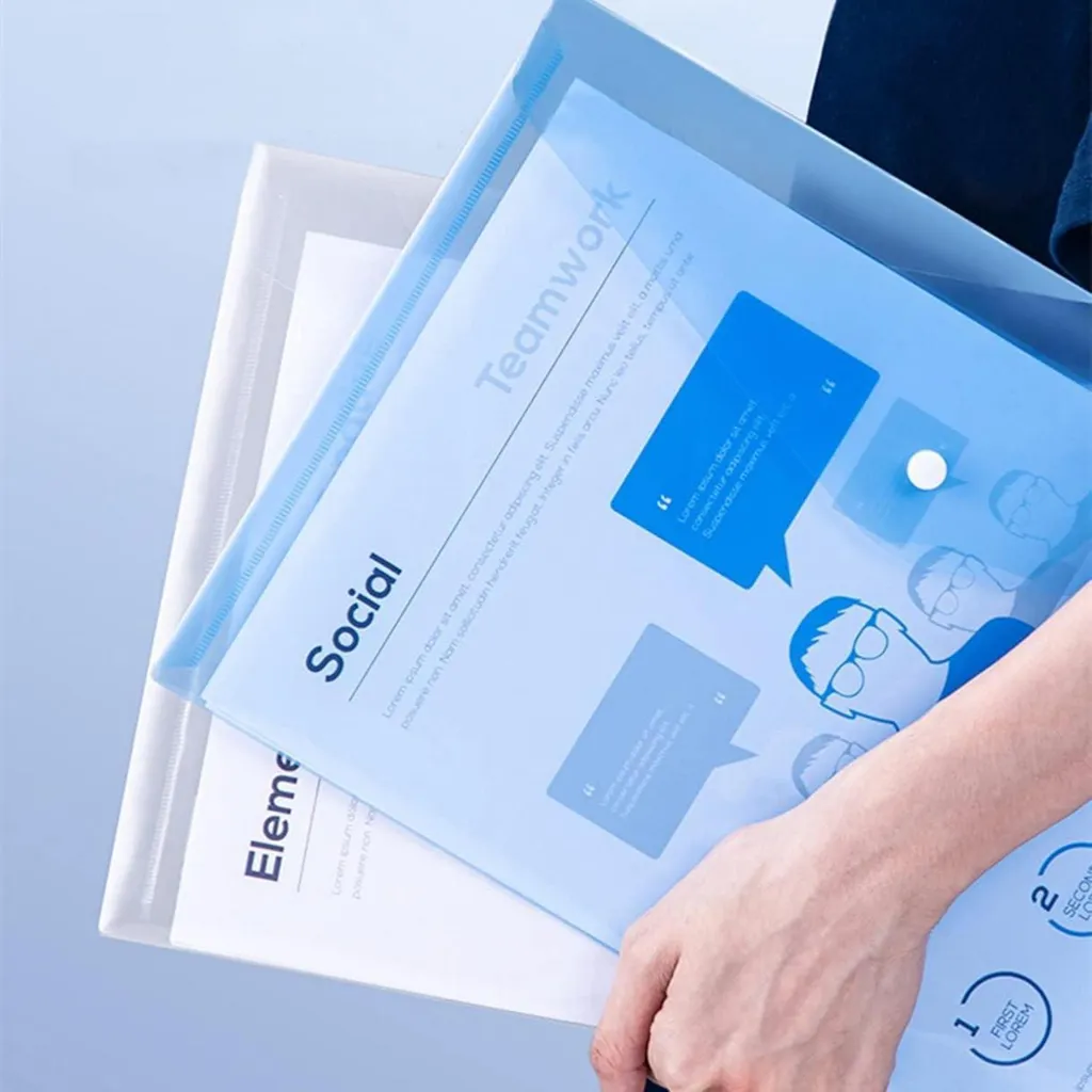 Rangement documents A4 pack de 30 pochettes transparentes de bureau - 6
