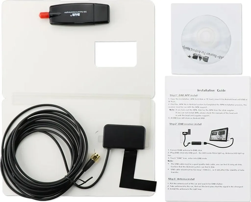Récepteur DAB+ USB Vert Armée Android - Éliminez les Parasites Radio FM