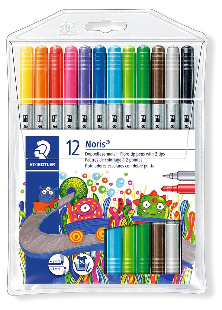 Staedtler Noris Club Doppelfasermaler 12er Etui doppelseitig
