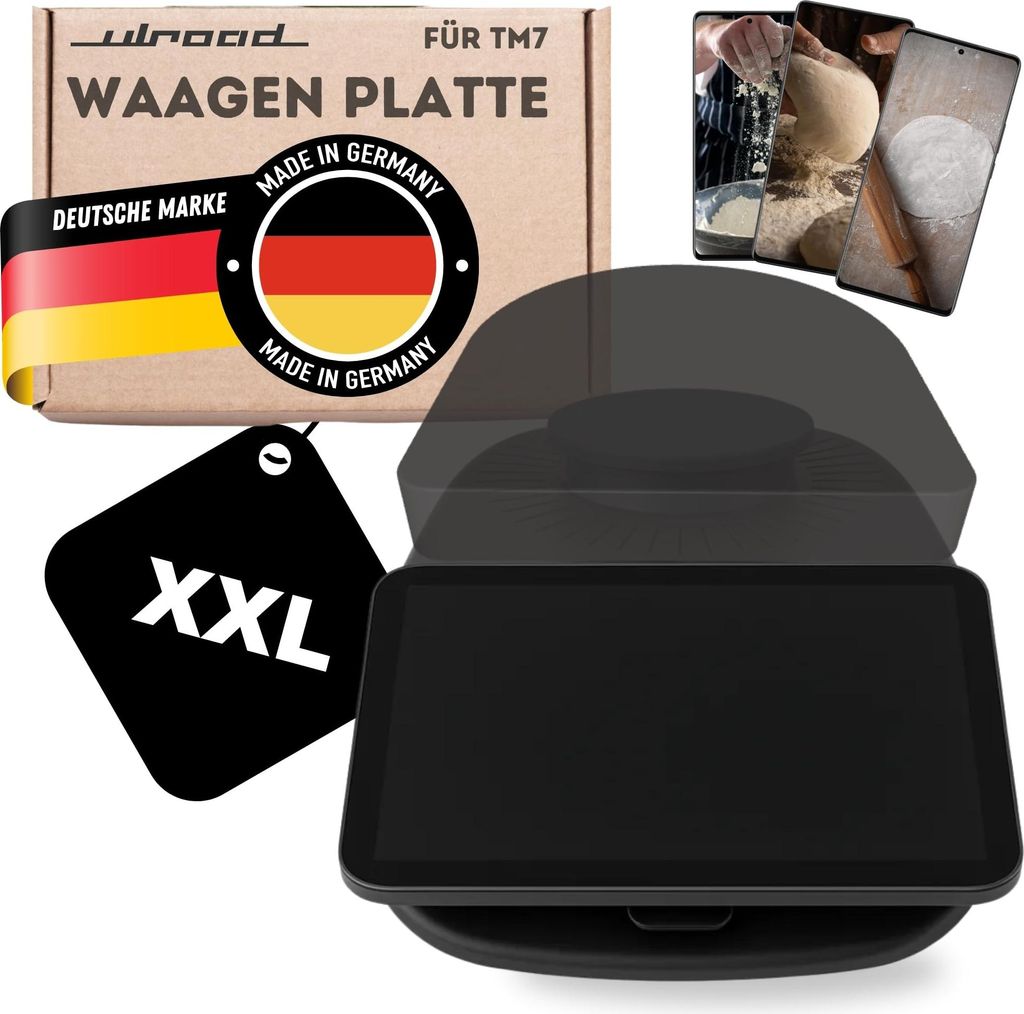 WAAGEN PLATTE kompatibel mit Thermomix TM7 Wiegeplatte Waage Abdeckung Zubehör verwandelt TM7 zur Plattformwaage für präzises Wiegen ohne Mixtop...