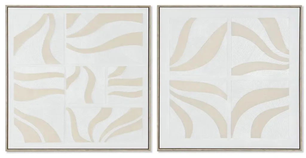 Toile Home ESPRIT en polystyrène 83 x 83 cm - Décoration Murale Carrée