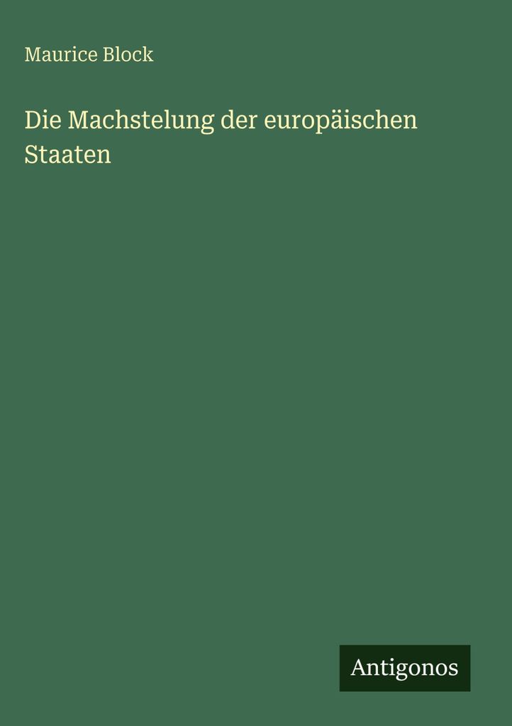 Die Machstelung der europäischen Staaten