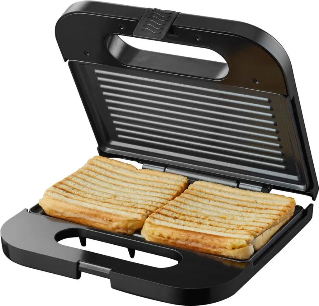 Tomado Appareil à sandwichs et grill 750W noir et acier inoxydable