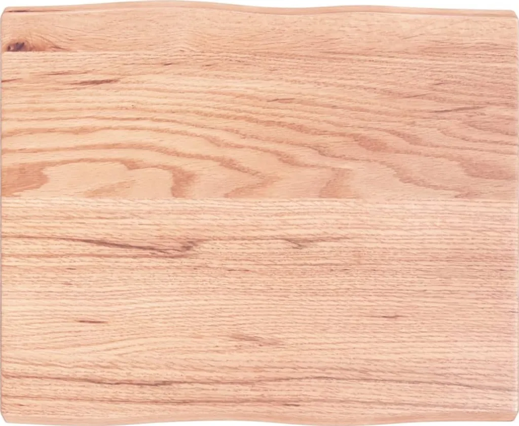 Piano Tavolo 60x50 cm Legno Massiccio Bordo Albero - Top Scrivania Fai Da Te