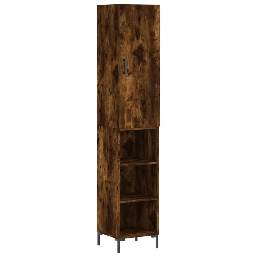 Credenza Rovere Fumé in Legno Ingegnerizzato 34,5x34x180 cm