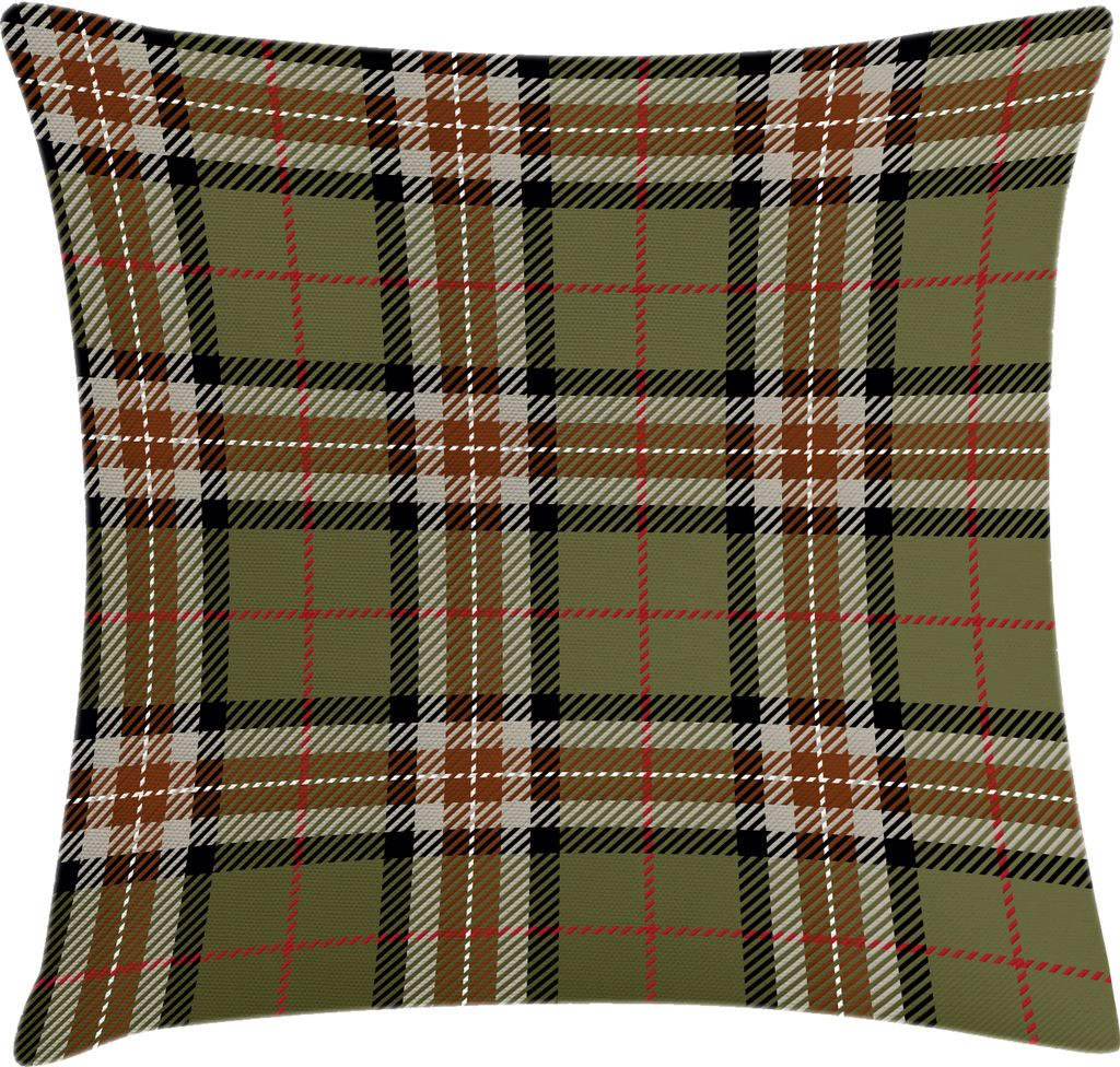 ABAKUHAUS Kariert Kissenbezug, Schottische Art-Tartan-geometrische gestreifte Muster-kulturelle Volkselemente, 60 x 60 cm, Anthrazit grau Hellbraun