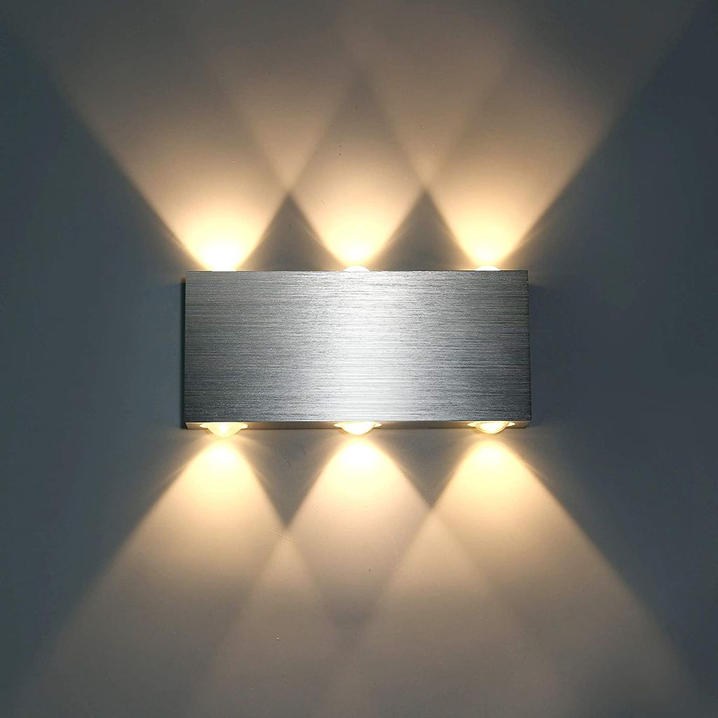 Modern 6/8W LED Wandlampe Wandleuchte Aluminium Innen Licht Up down Lichteffekt 