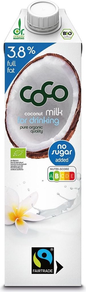 Kokosové Mlieko - Kokosový Nápoj 3,8% Tuku, Bez Pridaných Obrázok produktu