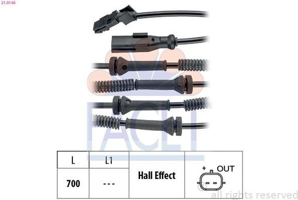 FACET ABS Sensor Raddrehzahl für OPEL Vivaro A Kastenwagen (X83) 21.0146