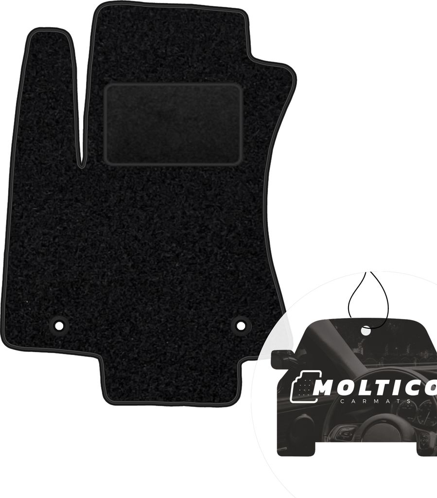 moto-MOLTICO Fahrer Fußmatte Auto Velours Fahrerseite Autoteppiche Schwarz Fahrermatte 1-teilig passend für Opel Zafira A 1999-2006