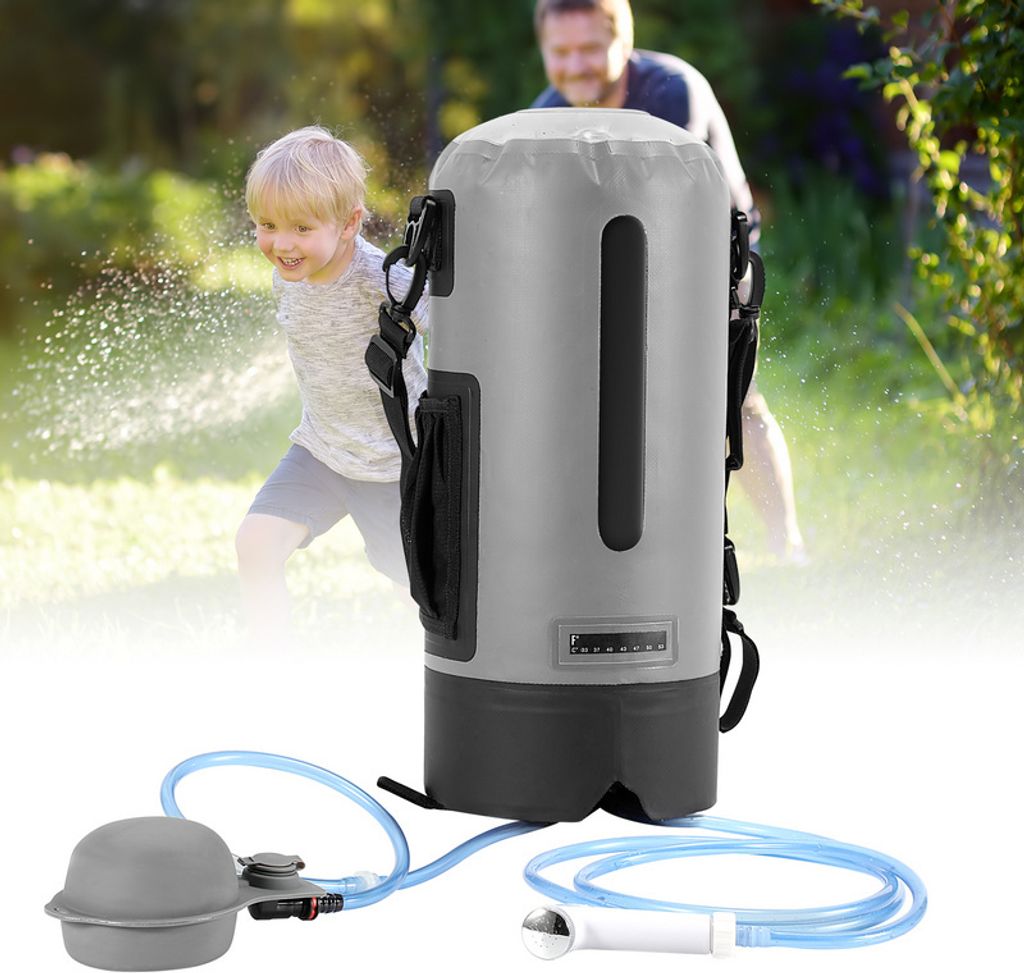 TolleTour 12L Campingdusche mit Pumpe - tragbare Outdoor Reisedusche - Gartendusche - Camping Shower
