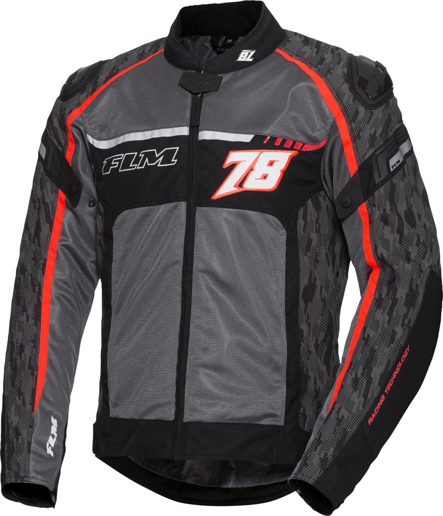 FLM Sports Textil Jacke 1.2 Motorrad | POLO | Mesh & Windstopper