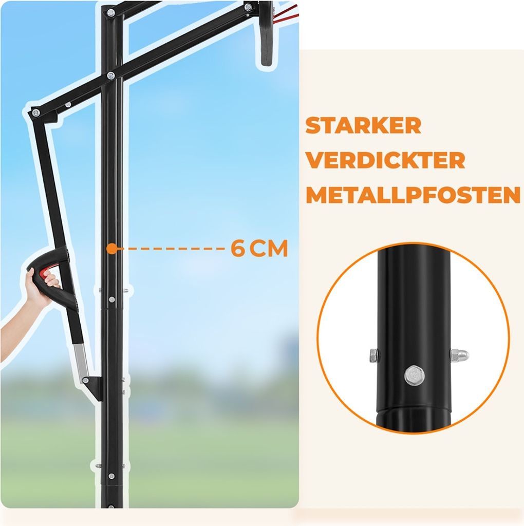 Yaheetech Mobiler Basketballkorb Basketballständer mit Produktbild 6